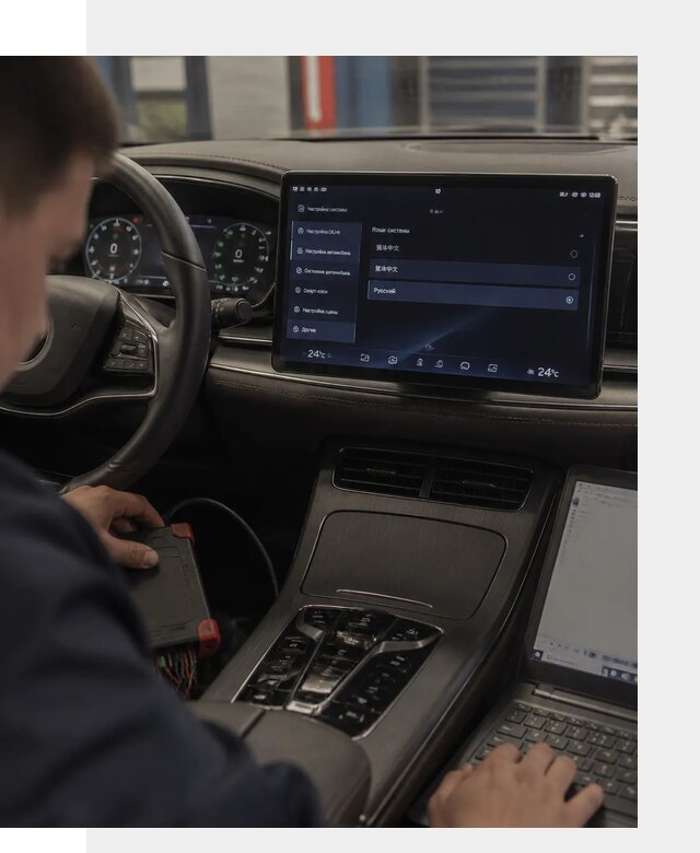 Русификация автомобиля BYD HAN для эксплуатации в Октябрьском